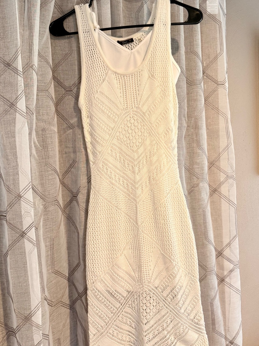 Dex White Knit Tank Dress